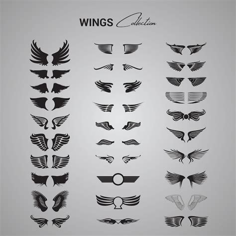 Premium Vector | Wings collection vector