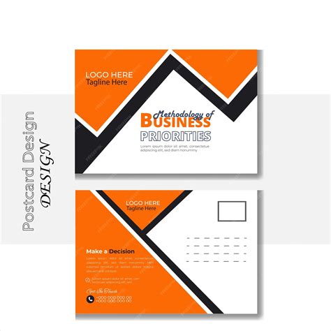 Premium Vector Professional Business Postcard Design Template