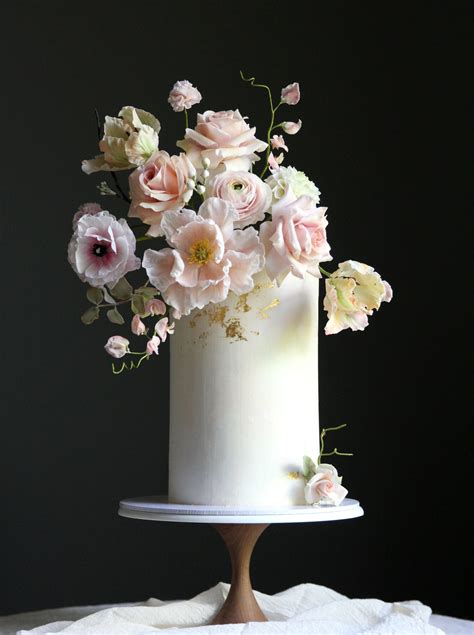 Portfolio Blossoming Sugar Flower Wedding Cake Cove Cake Design