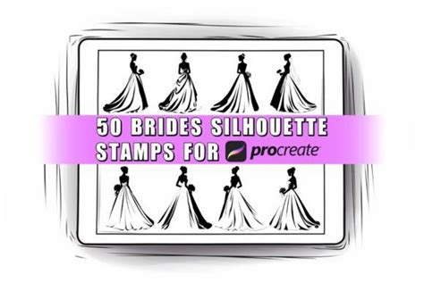 50 Bride Procreate Stamps Brushes Graphic By ProcreateSale Creative