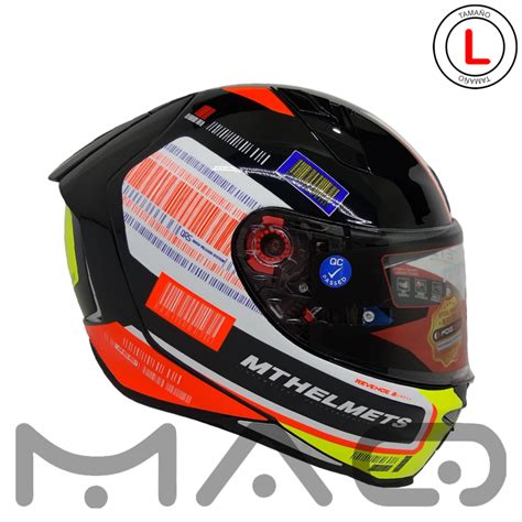 Casco Mt Ff Revenge Rs A Negro Perla Brillante L Tienda Gmk Maq