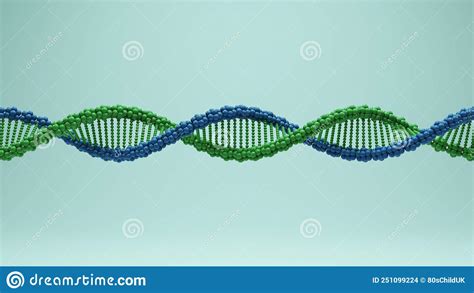 Blue DNA Deoxyribonucleic Acid Background With Waves Royalty Free