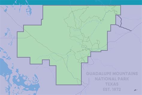 Guadalupe Mountains National Park Map | Guadalupe mountains, National ...