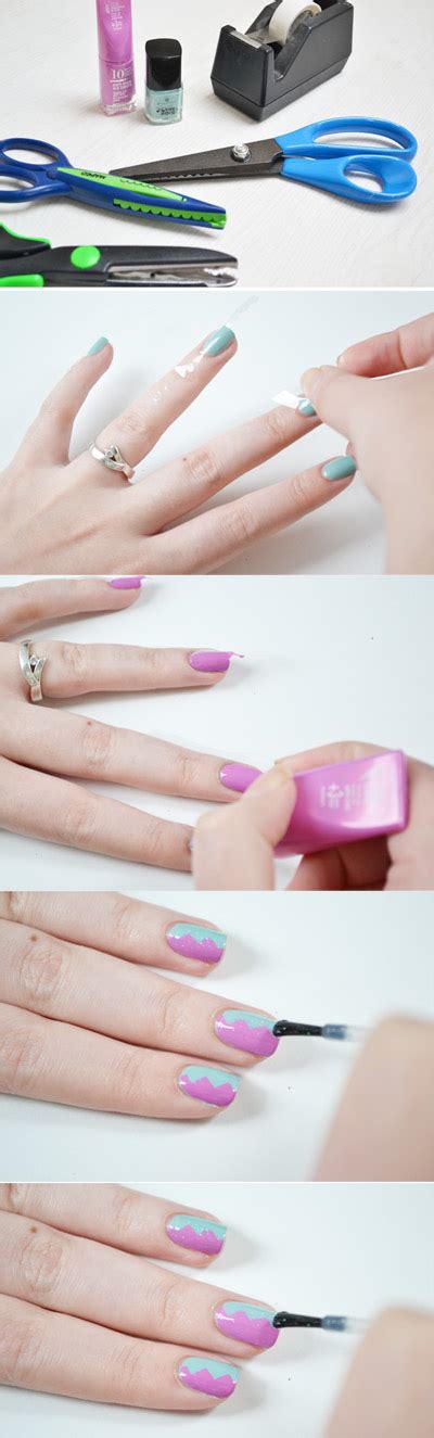 12 Amazing DIY Nail Art Designs Using Scotch Tape