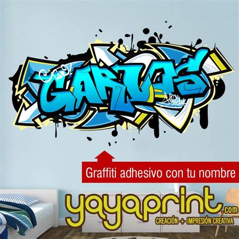 Graffiti De Tu Nombre Personalizado En Vinilo Adhesivo A Cualquier