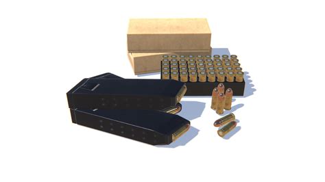 3d 9mm Ammo Pack Low Poly 3d Model Turbosquid 1799757