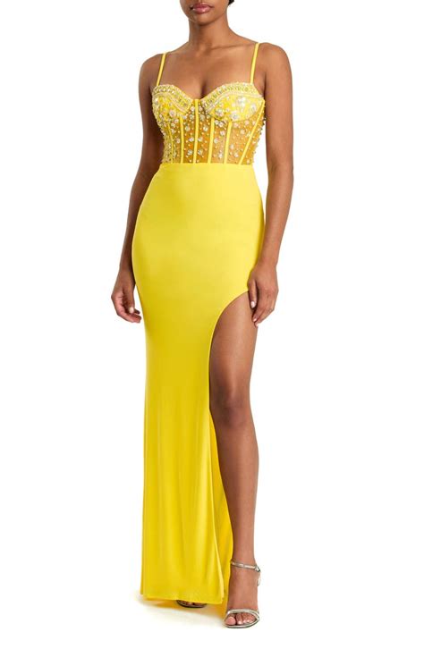 Mac Duggal Beaded Bustier Gown Nordstrom