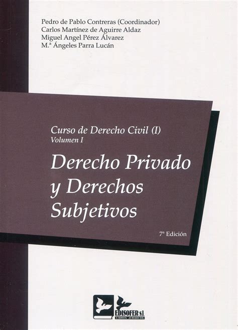 Librería Dykinson Curso de Derecho Civil I Volumen I Derecho