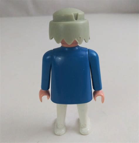 1974 Geobra Playmobile Old Man Wearing Blue White 2 75 Figure EBay