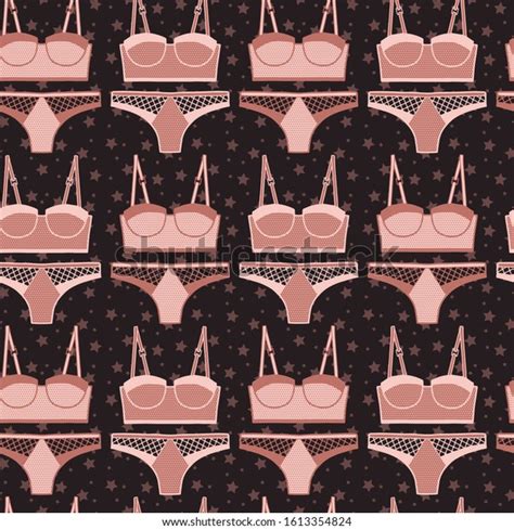 Vector Lingerie Pattern Orange Black Simple Stock Vector Royalty Free