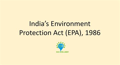 The Environment Protection Act Epa 1986 Jhotpotinfo