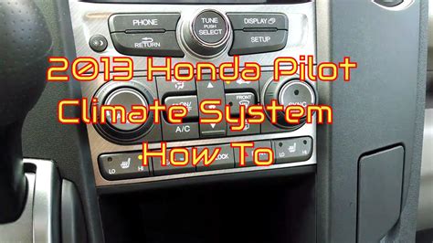 Honda Pilot Climate Control Problem