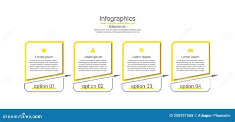 Passos Infográficos Elemento Design Plano Ilustração do Vetor