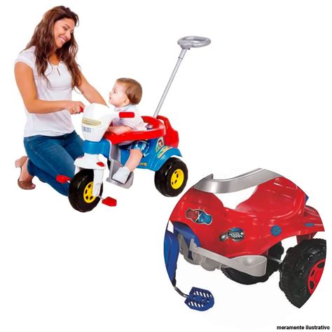 Triciclo Passeio Velotrol Infantil Meninos Tico Tico Red Compre Agora