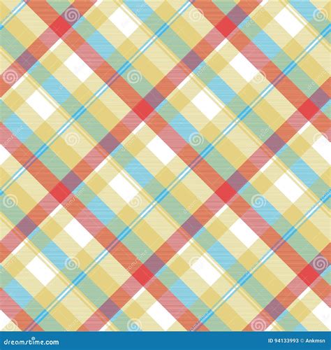 Yellow Plaid Tartan Seamless Pattern Stock Vector Illustration Of Decor Gingham 94133993