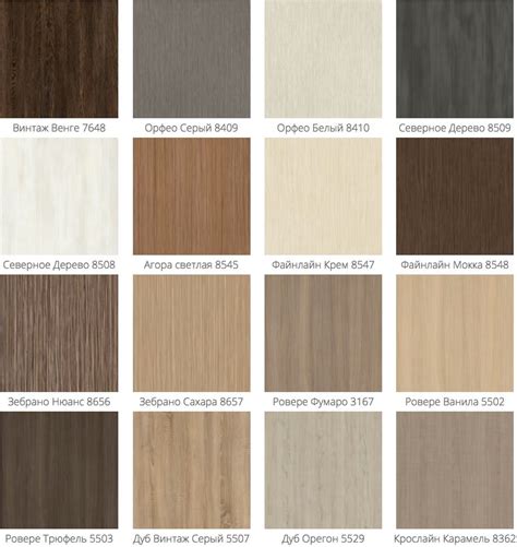 Образцы ЛДСП компании Kronospan - Изготовление, ремонт, модернизация ...