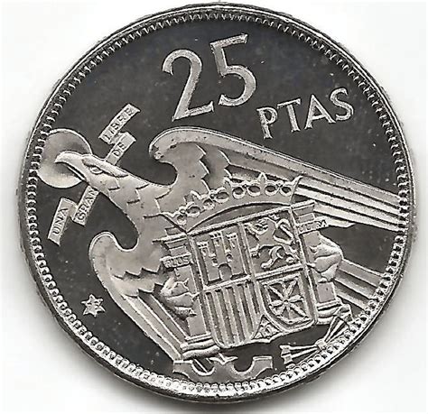 Spain 25 Pesetas 1957 75 PROOF Francisco Franco LOT Of 10