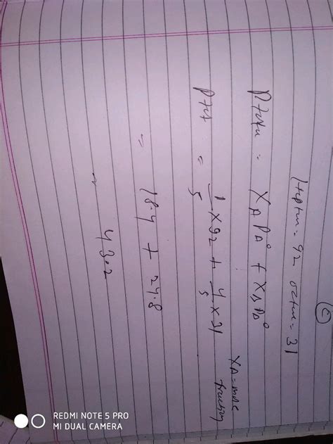 On Mixing Heptane And Octane Form An Ideal Solution At K The