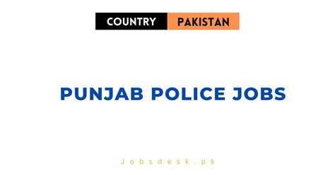 Punjab Police Jobs 2024 Online Apply