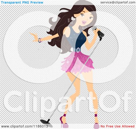 Cartoon of a Teen Pop Star Singer - Royalty Free Vector Clipart by BNP ...