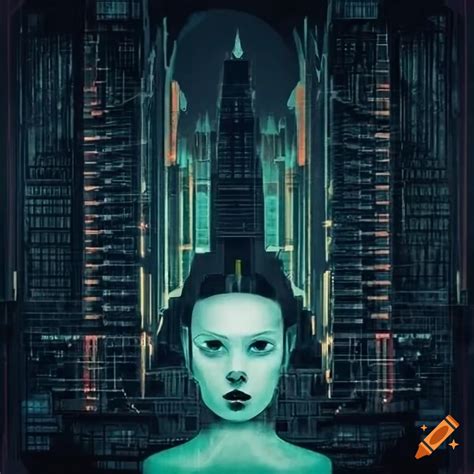 Poster For Underground Techno Event In A Futuristic City With A Female