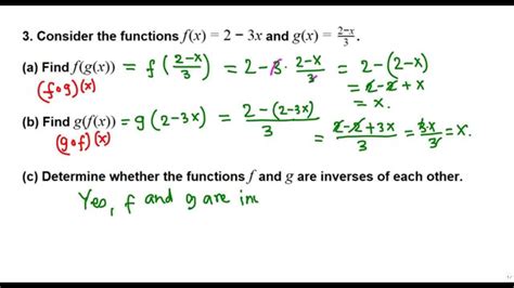 Composition And Inverse Functions College Algebra Youtube