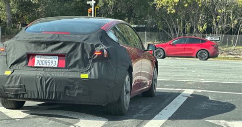 Tesla Model 3 Refresh Prototype Spotted Being Tested Electrek