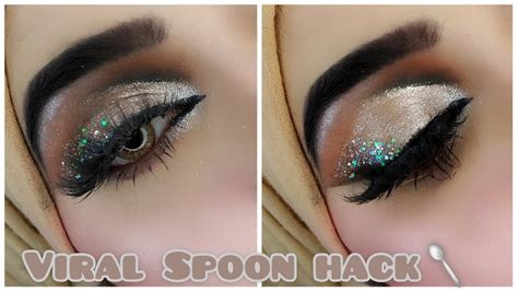 Viral Spoon Eyeshadow Hack Half Cut Crease Eye Makeup Tutorial Hack