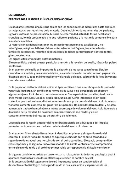 Cardiologia . Practica 1 y 2 Dr. Miguel Arias - CARDIOLOGIA PRÁCTICA NO