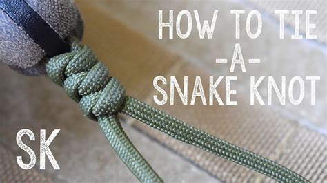 How To Tie A Paracord Snake Knot Youtube Snake Knot Snake Knot