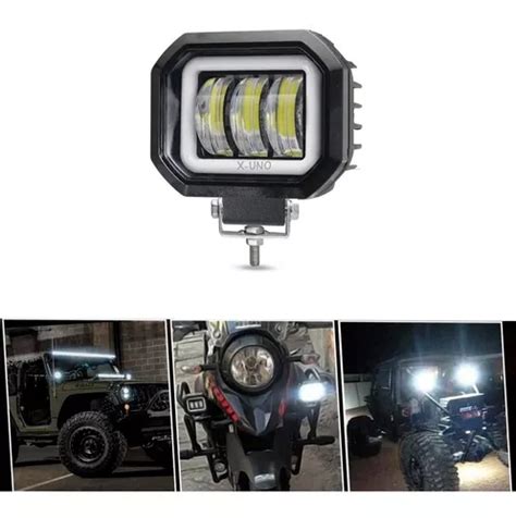 Faros Ojos De Ángel 3 Pulgadas Cuadrada Para Auto Moto