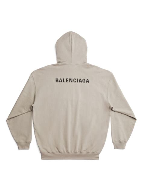 Balenciaga Logo Embroidered Cotton Hoodie Farfetch