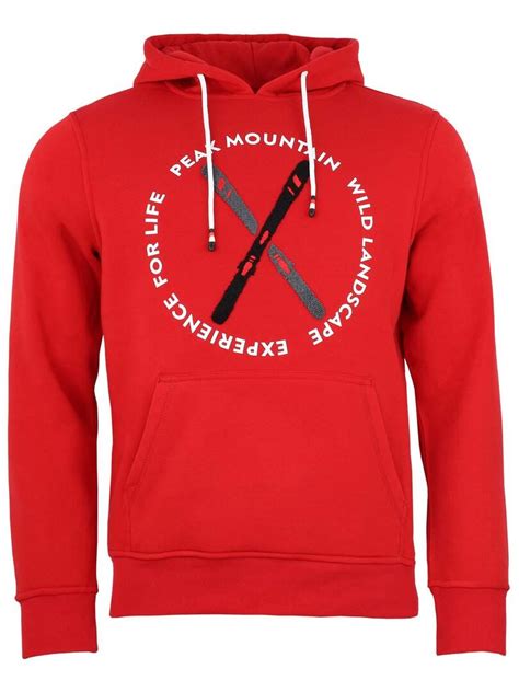 Sweat Capuche Homme Conor Peak Mountain Rouge Kiabi