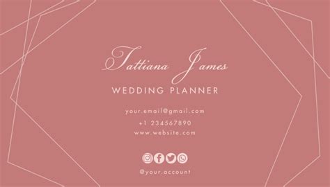 Wedding Planner Business Card Template Design Postermywall