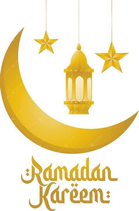 รูปgolden Ramadan Kareem กับดาวดวงจันทร์และโคมไฟ Png โกลเด้น มูบารัก