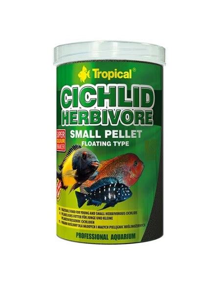 Tropical Cichlid Herbivore Small Pellet 1000 Ml