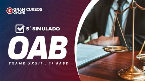 5º Simulado OAB 1ª Fase do Exame XXXII YouTube