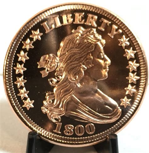 Copper Round 1 Ounce 999 Fine Copper 1800 Draped By Coinspot