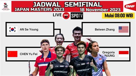 Draw Jadwal Semifinal Kumamoto Japan Masters 2023 Gregoria Vs Beiwen