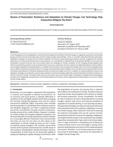 (PDF) Review of Pastoralists' Resilience and Adaptation to Climate ...