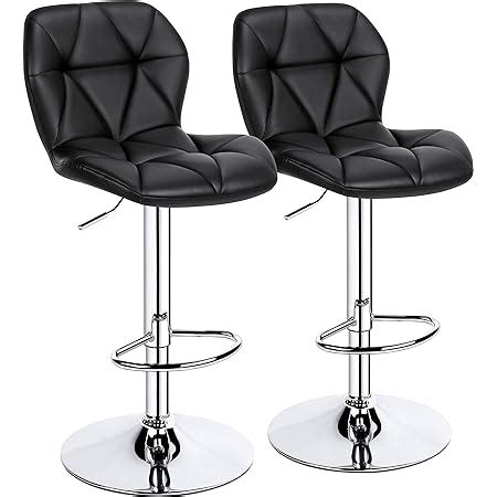 Amazon.com: Yaheetech Bar Stools Set of 2 - Modern Adjustable Kitchen ...