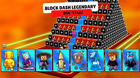 All New Skin Vs New Map Block Dash Legendary Stumble Guys Youtube