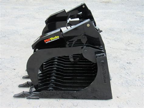 72″ Severe Duty Rock Bucket Grapple With Teeth Fits Skid Steer Quick