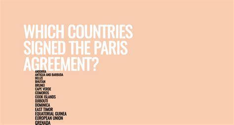 Which Countries Signed the Paris Agreement? - One Page Website Award