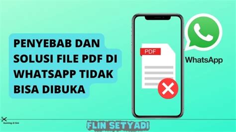 Cara Mengatasi File PDF Di Whatsapp Tidak Bisa Dibuka Flin Setyadi