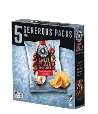 SWEET CHILLI AND SOUR CREAM POTATO CHIPS 5 PACKS Redrockdeli