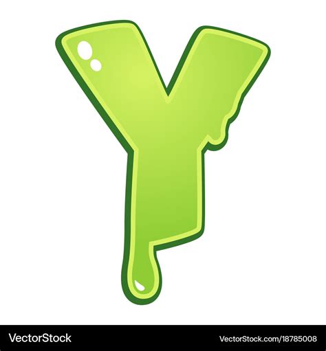 Slimy Font Type Letter Y Royalty Free Vector Image