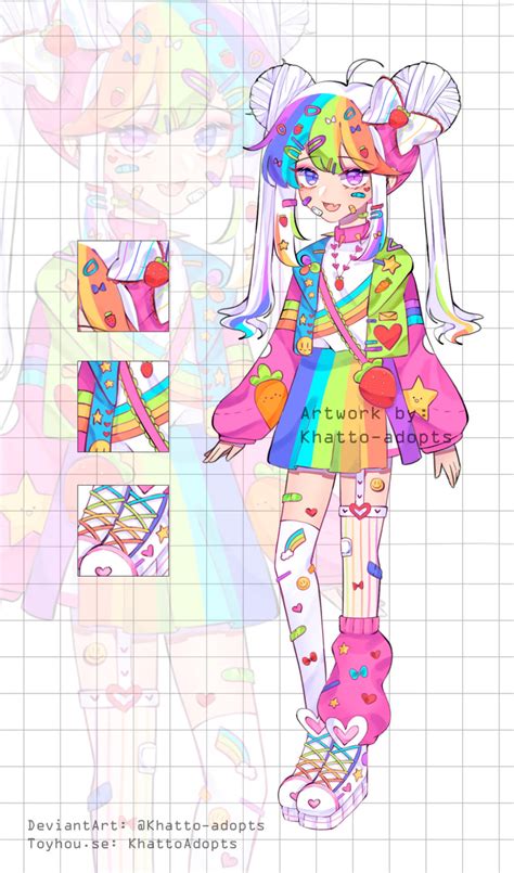 Ab Added Harajuku Decora Girl Adopt Auction Open By Khatto Adopts On