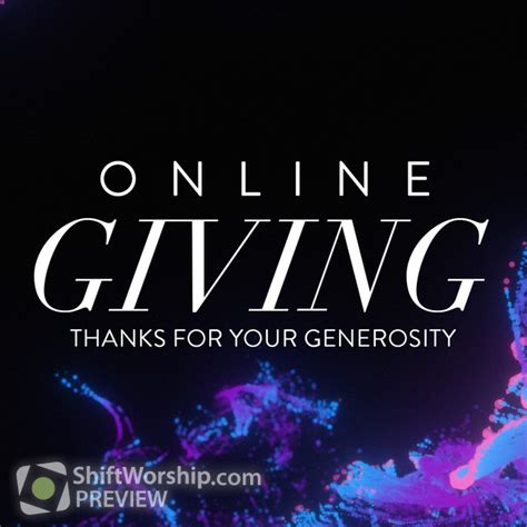 Online Giving Shift Worship