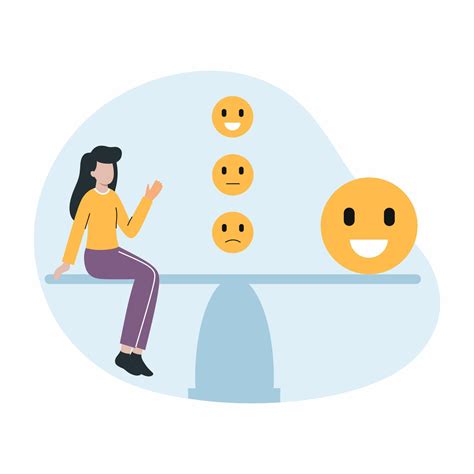 Woman is sitting on emotional swing. Mental health recovery